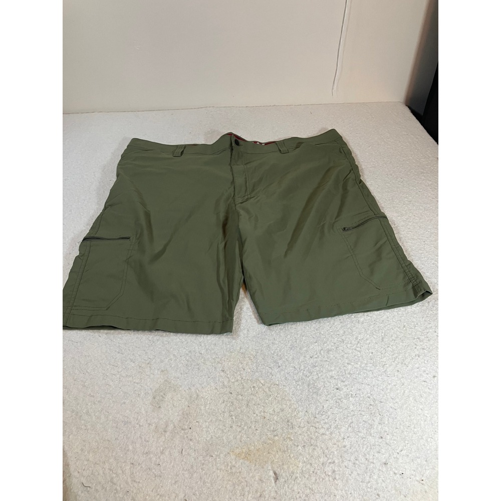 Wrangler Mens Cargo Shorts Size 48 Olive Green Outdoor Hiking Utility Shorts